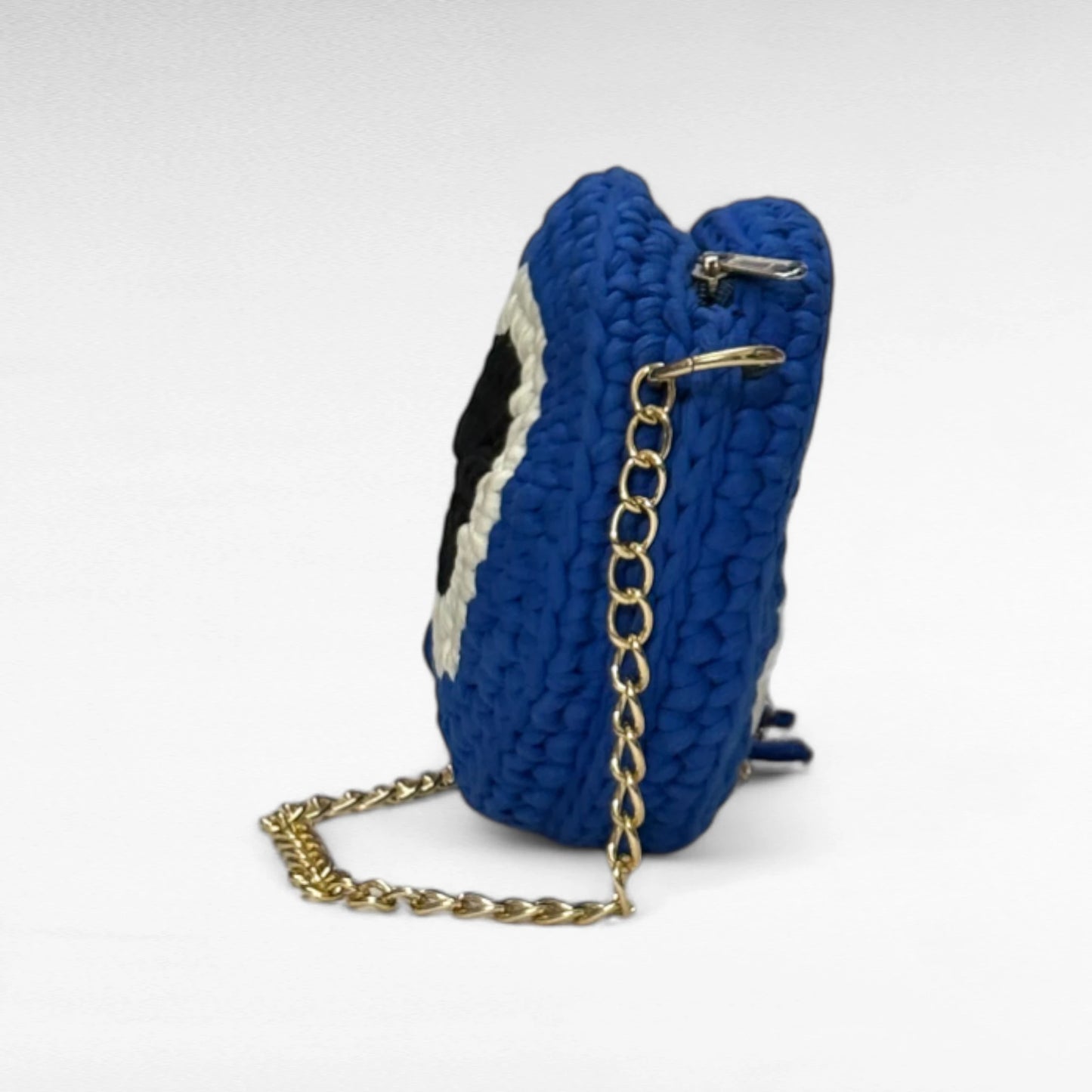 Deep Blue Evil Eye Round Sling Bag RC0049