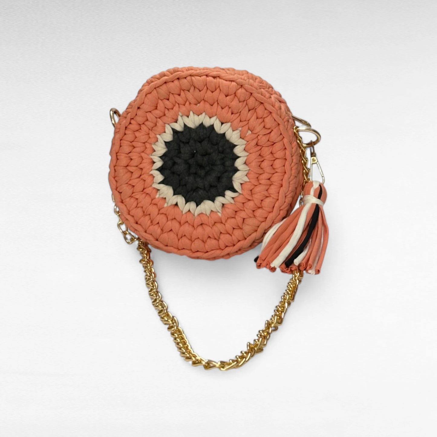 Rust Orange Evil Eye Round Sling Bag RC0047