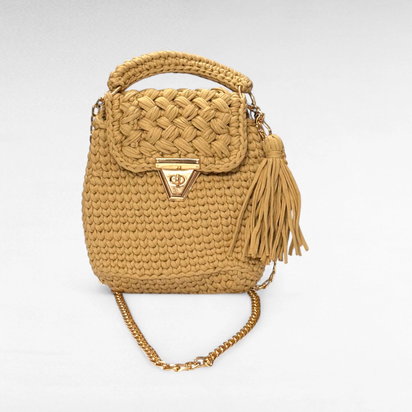 Beige Flap Sling Bag RC0042