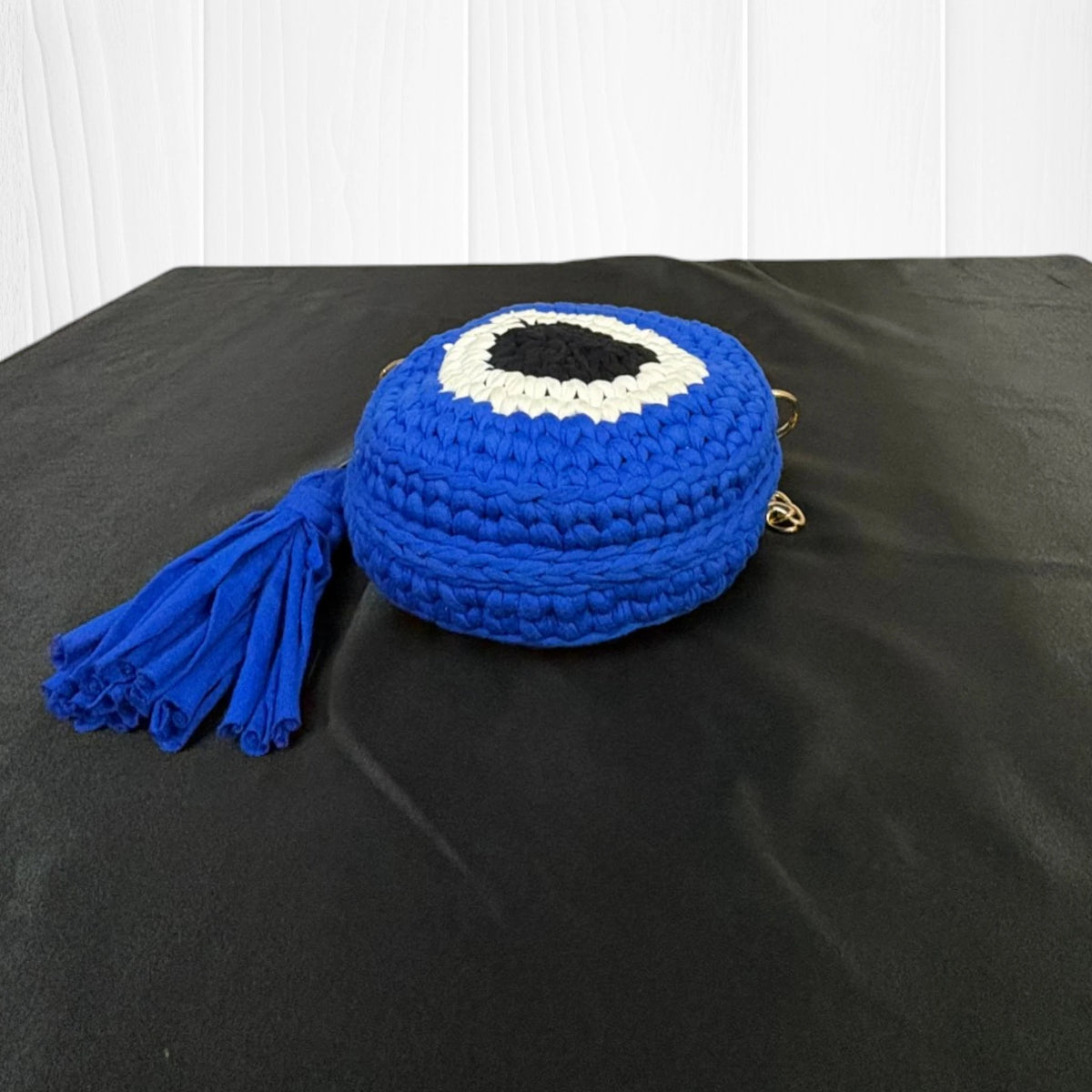 Deep Blue Evil Eye Round Sling Bag RC0049