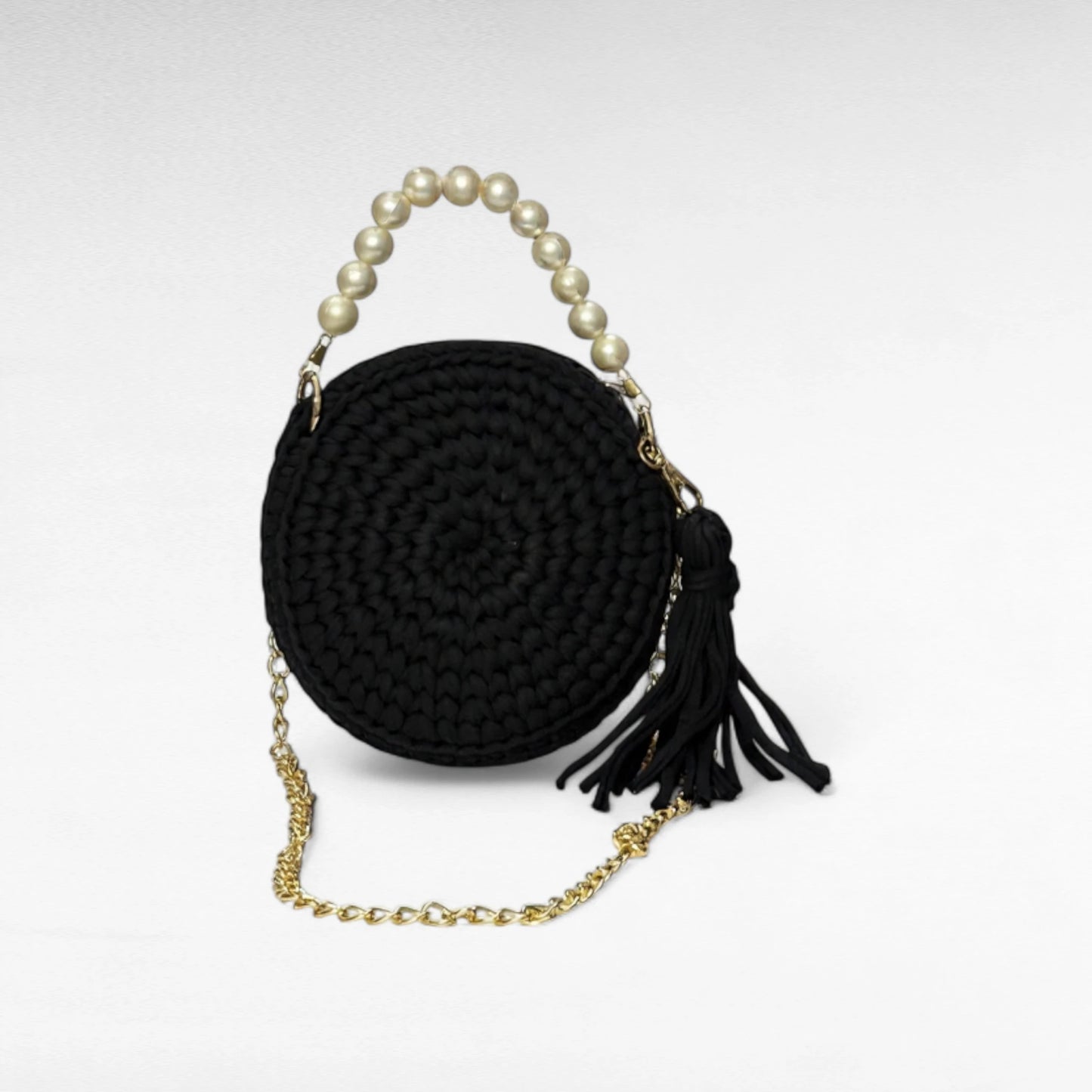 Black Round-Pearl Sling Bag RC0028