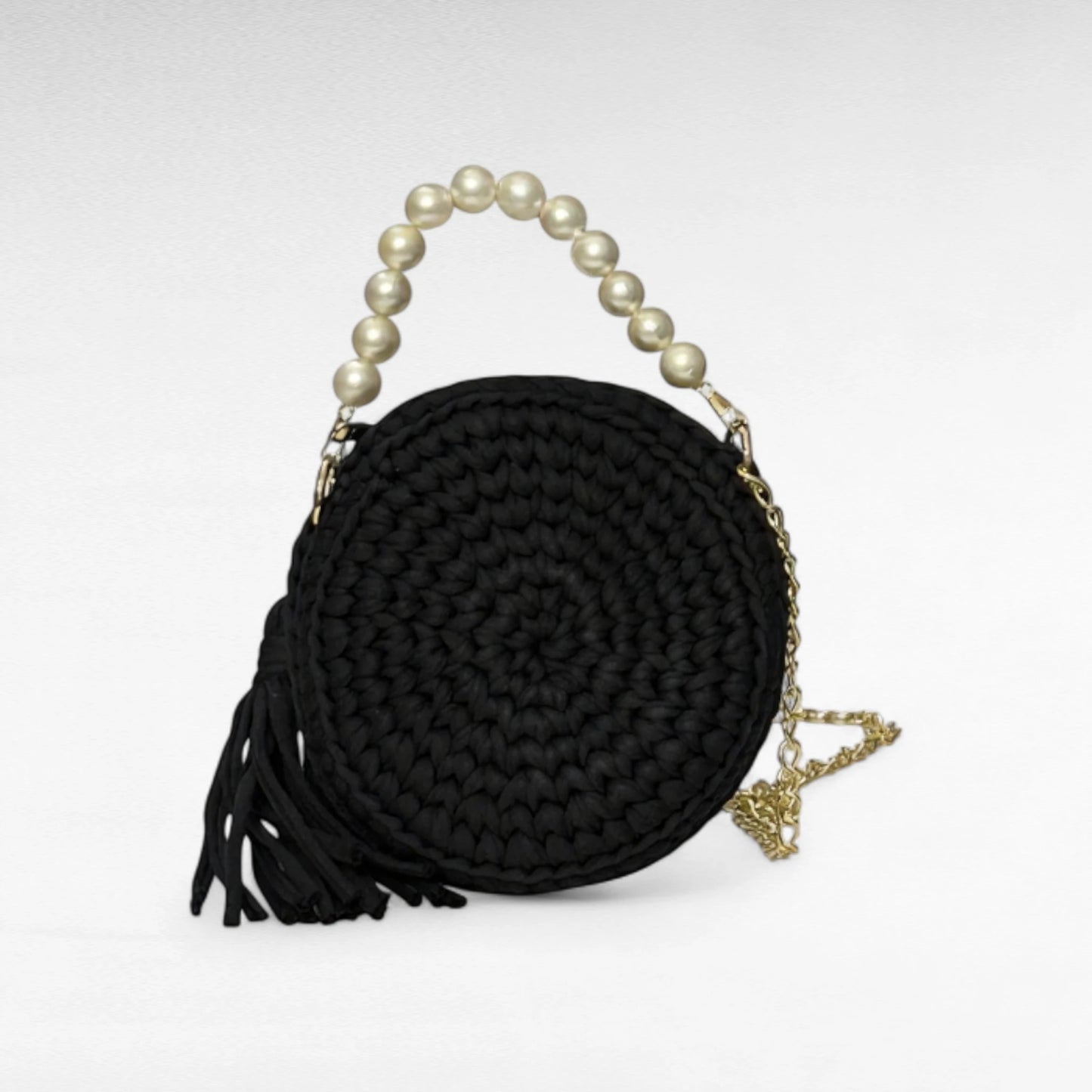 Black Round-Pearl Sling Bag RC0028
