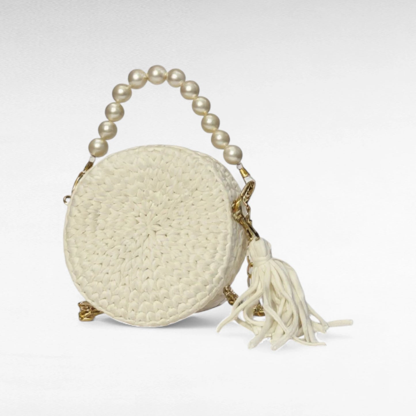 White Round-Pearl Sling Bag RC0034