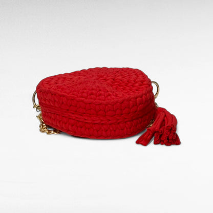 Cherry Red Round-Pearl Sling Bag RC0033