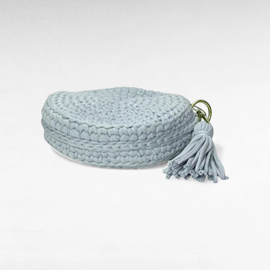 Pale Blue Round-Pearl Sling Bag RC0029
