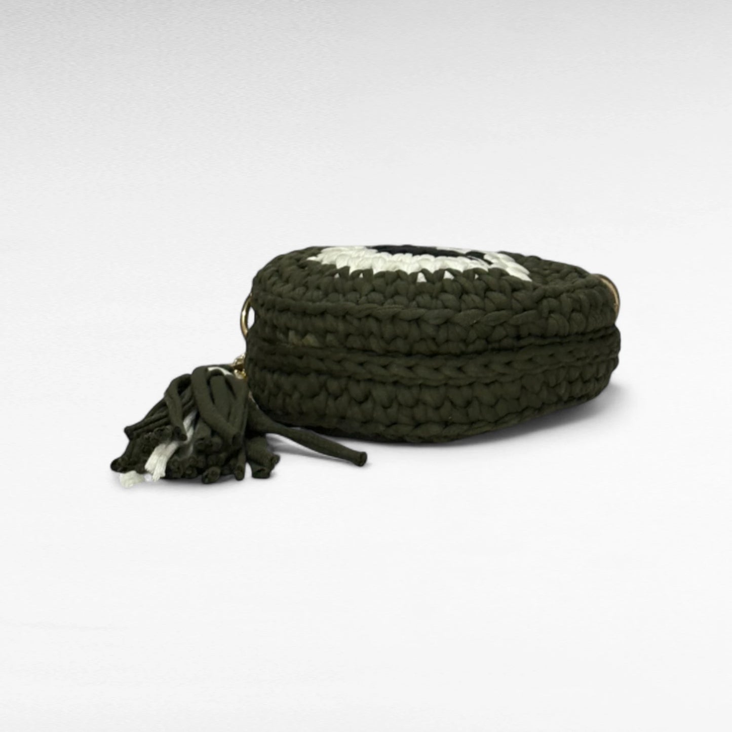 Olive Green Evil Eye Round Sling Bag RC0048
