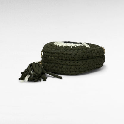 Olive Green Evil Eye Round Sling Bag RC0048