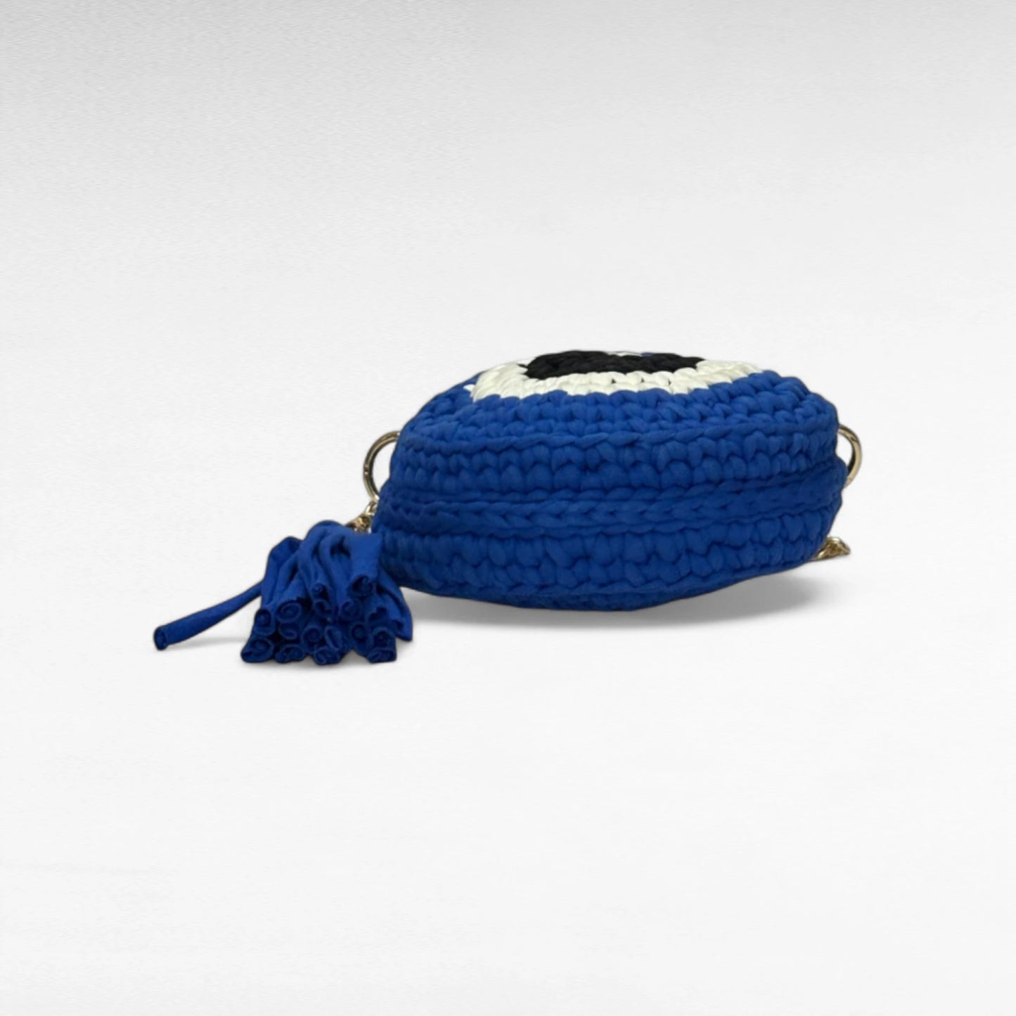 Deep Blue Evil Eye Round Sling Bag RC0049