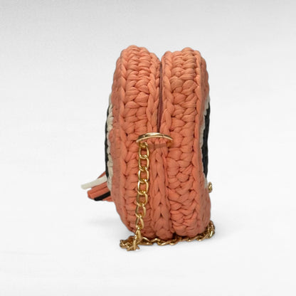 Rust Orange Evil Eye Round Sling Bag RC0047