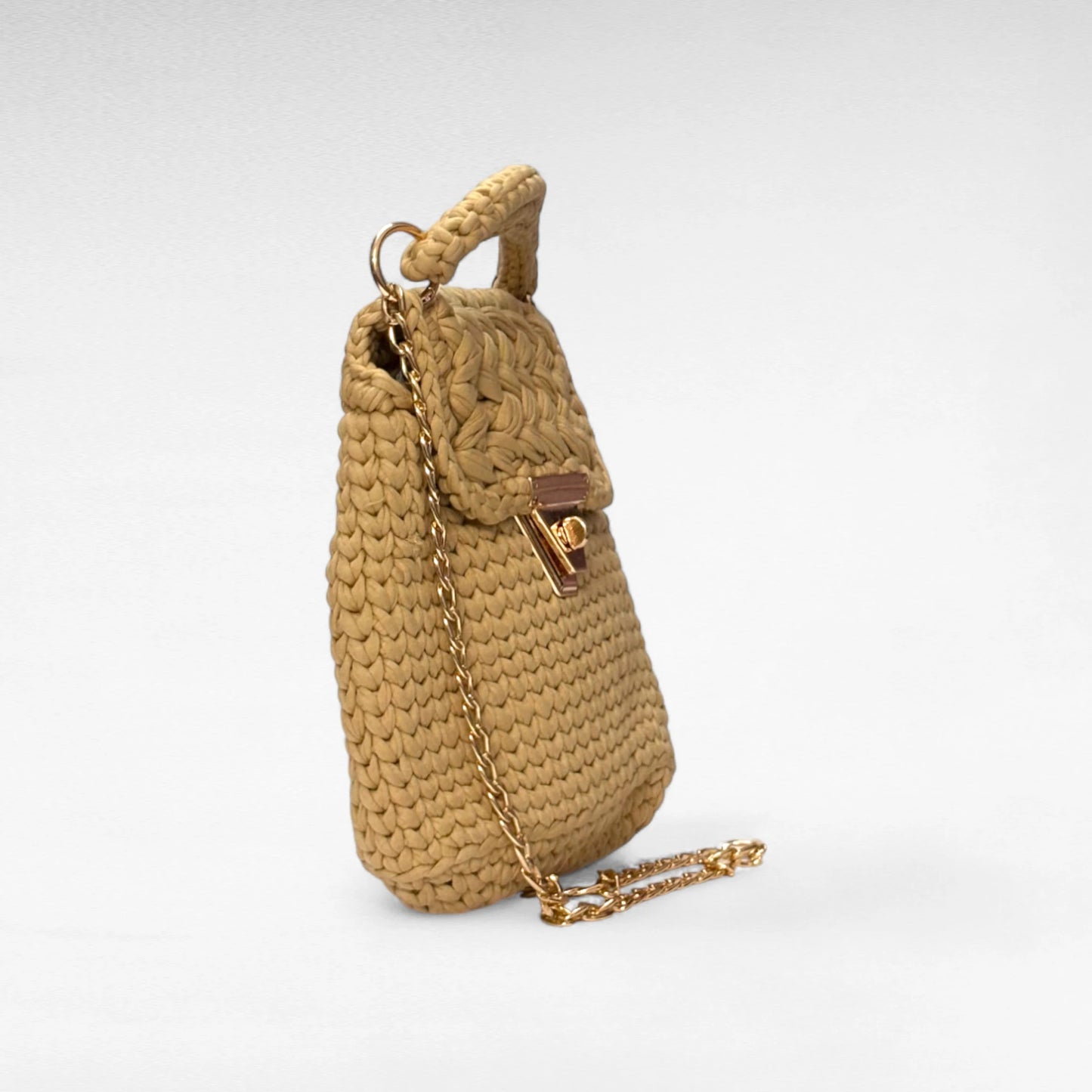 Beige Flap Sling Bag RC0042