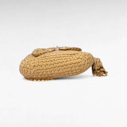 Beige Flap Sling Bag RC0042