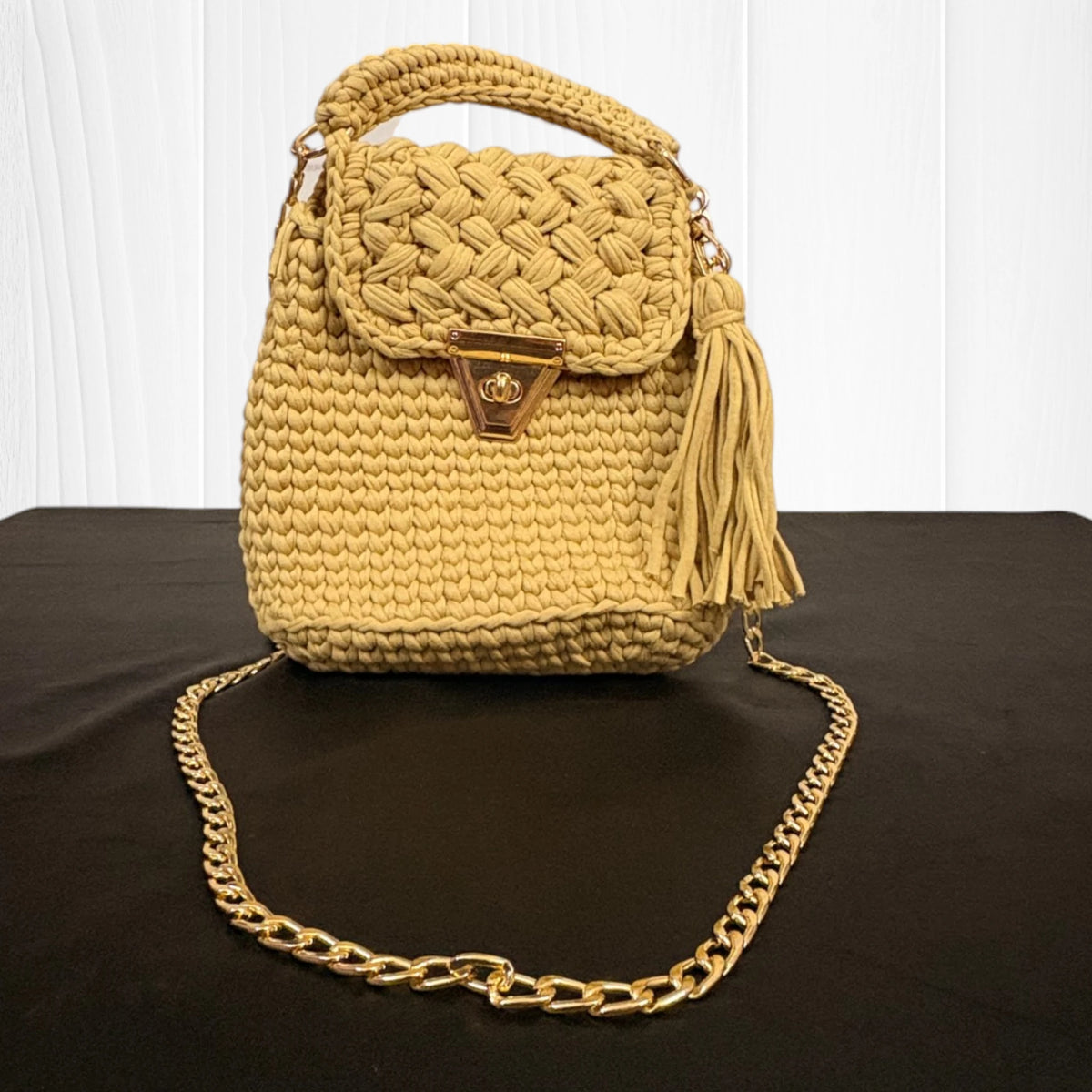 Beige Flap Sling Bag RC0042