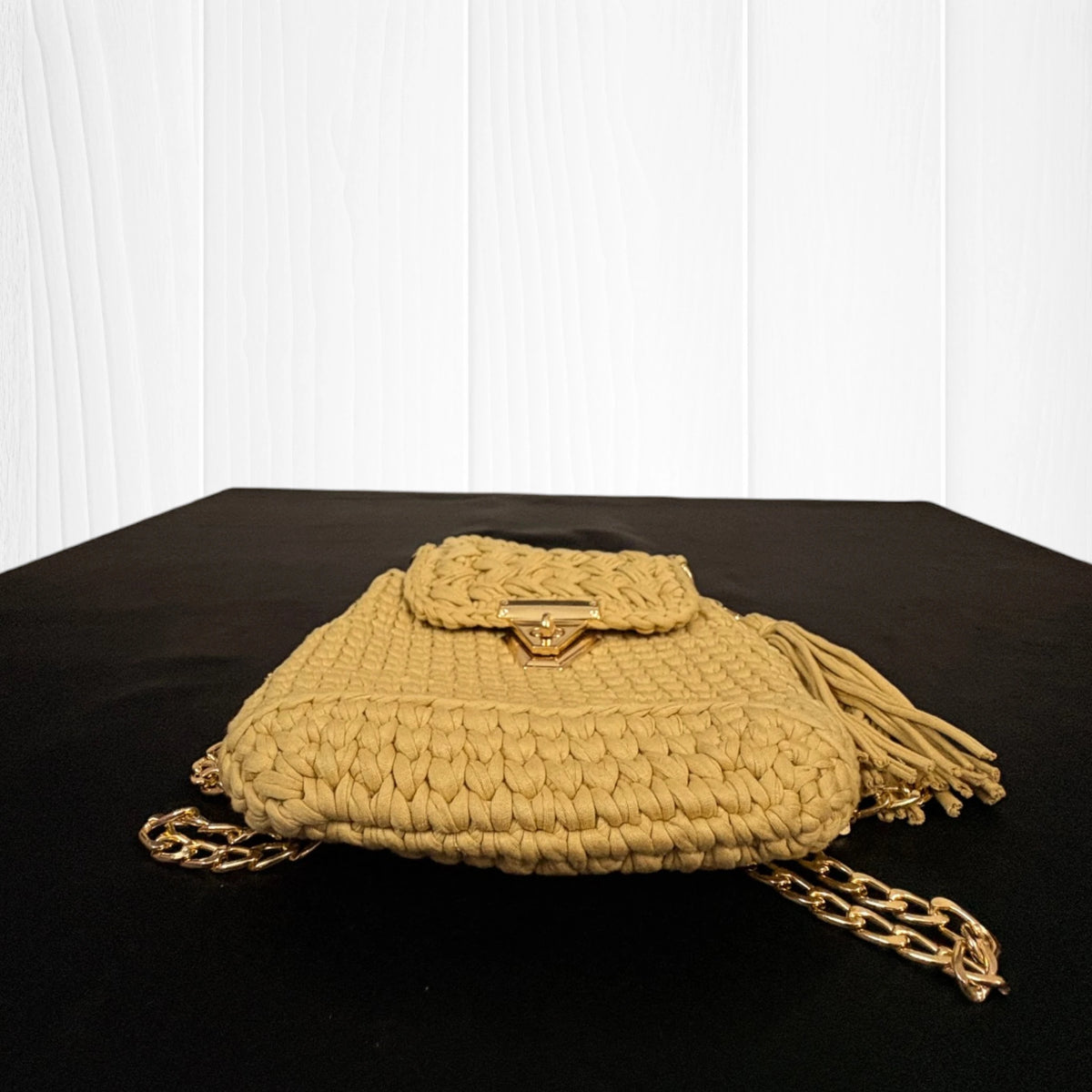 Beige Flap Sling Bag RC0042
