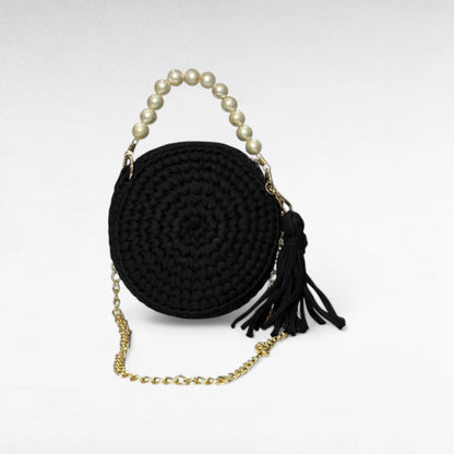 Black Round-Pearl Sling Bag RC0028