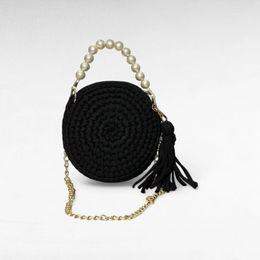 Black Round-Pearl Sling Bag RC0028