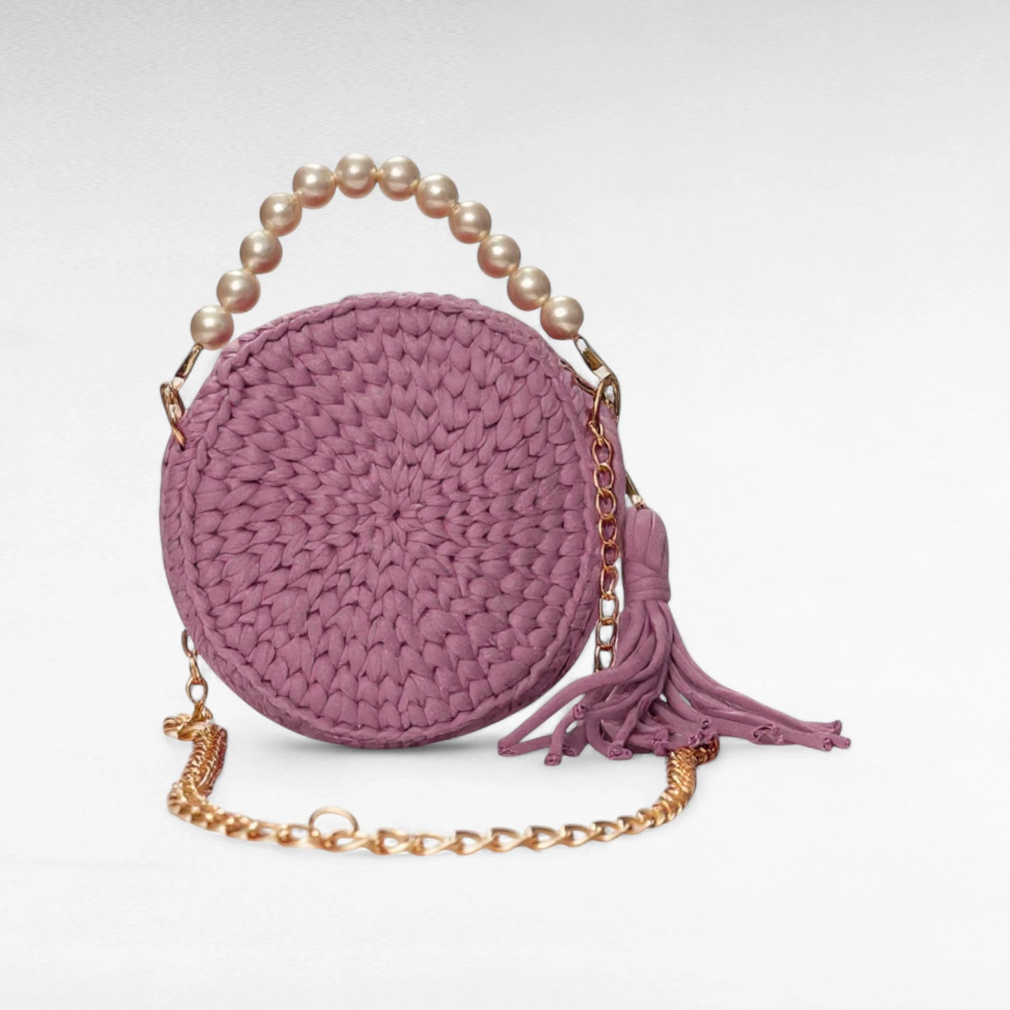 Mauve Round-Pearl Sling Bag RC0032