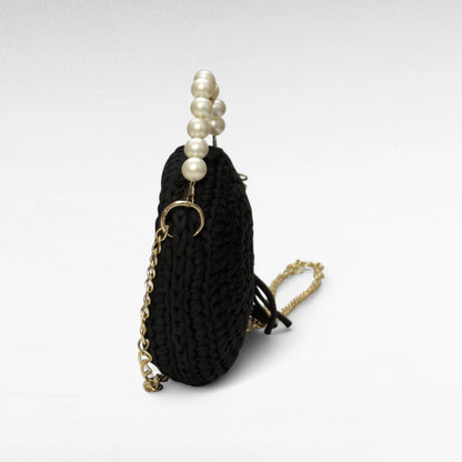 Black Round-Pearl Sling Bag RC0028