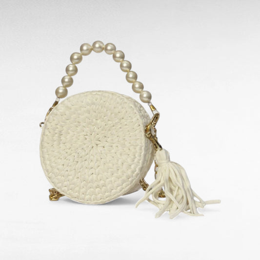 White Round-Pearl Sling Bag RC0034