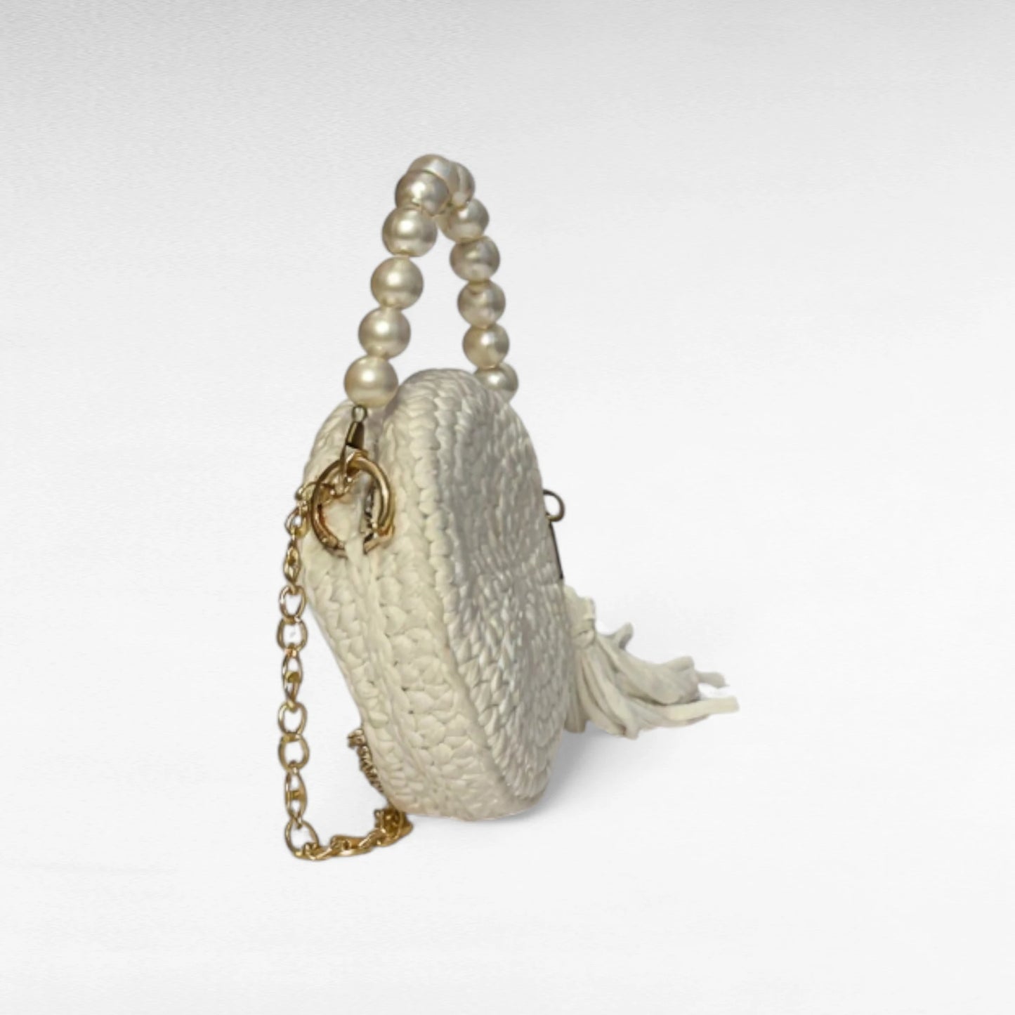 White Round-Pearl Sling Bag RC0034