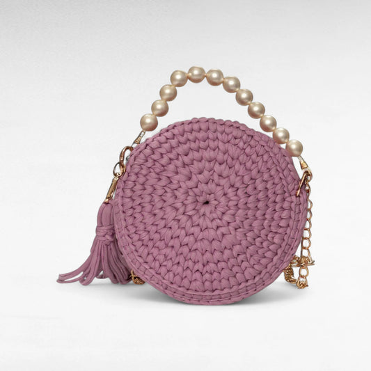 Mauve Round-Pearl Sling Bag RC0032