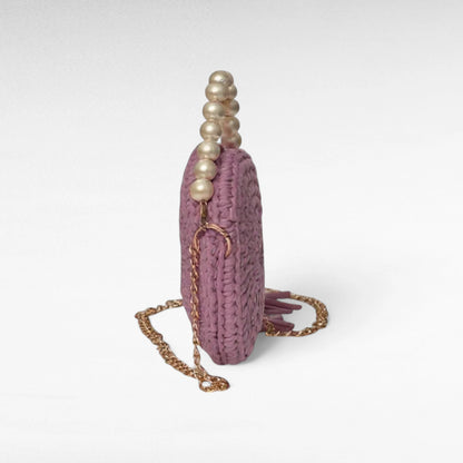 Mauve Round-Pearl Sling Bag RC0032